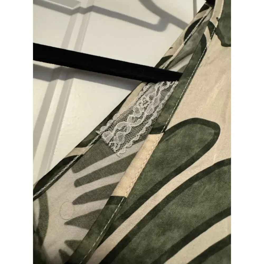 Botanical green and cream maxi dress - Picture 3 of 6